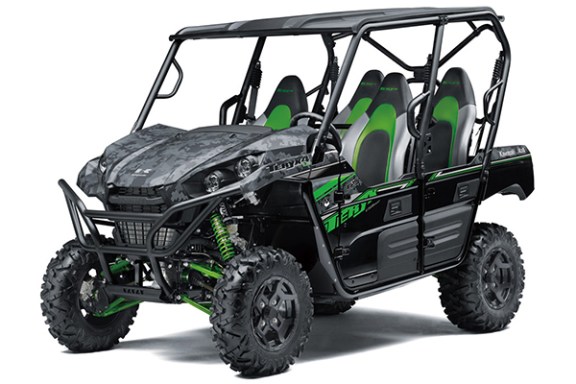 a close up of a green truck