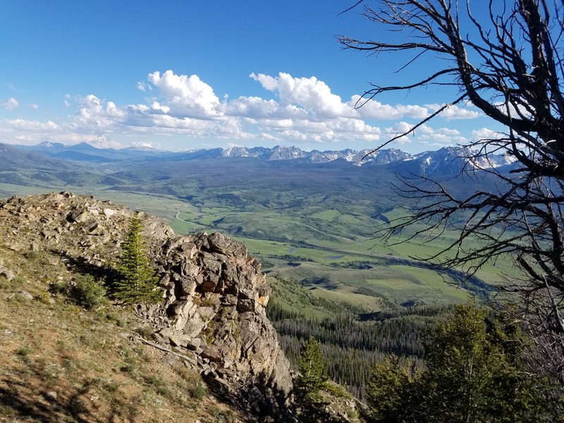 summit-county-colorado-atv-trails a hillside with trees and a mountain in the background